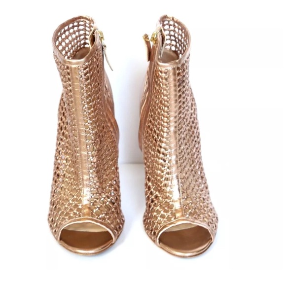 Jerome C. Rousseau Rose Gold Ankle Boots 38 - Picture 4 of 7
